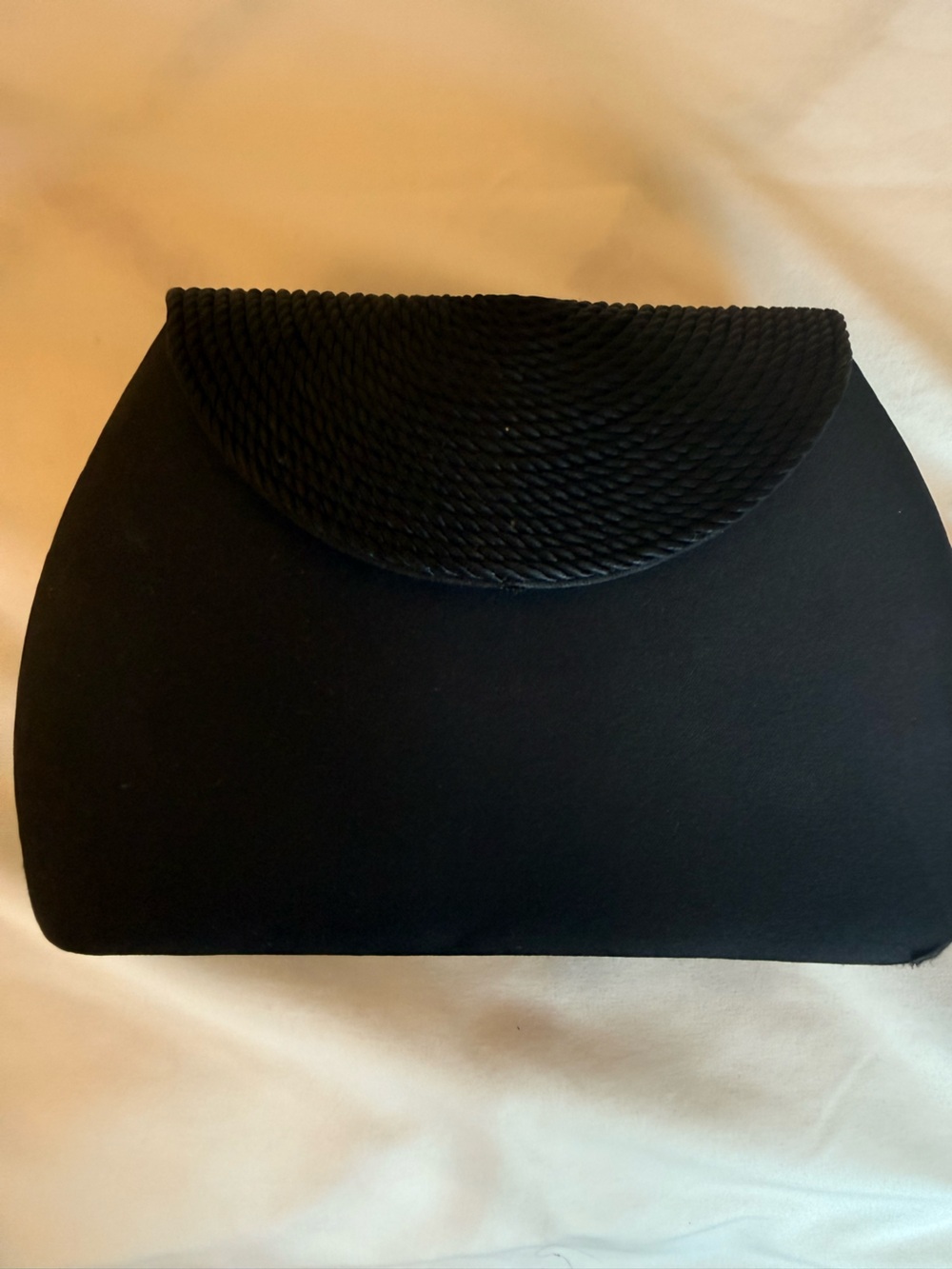 Lane Bryant Black Rope-Trim Clutch